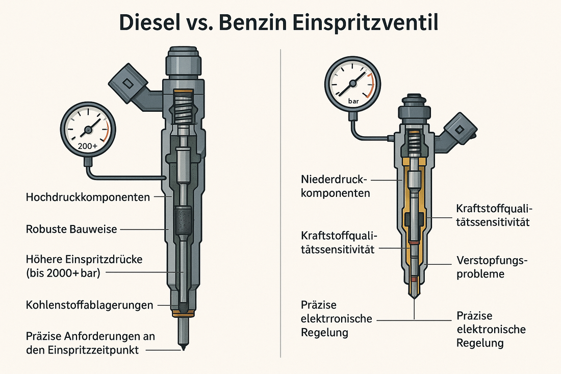 Injektoren bei Diesel vs. Benzinmotoren: Spezielle Herausforderungen